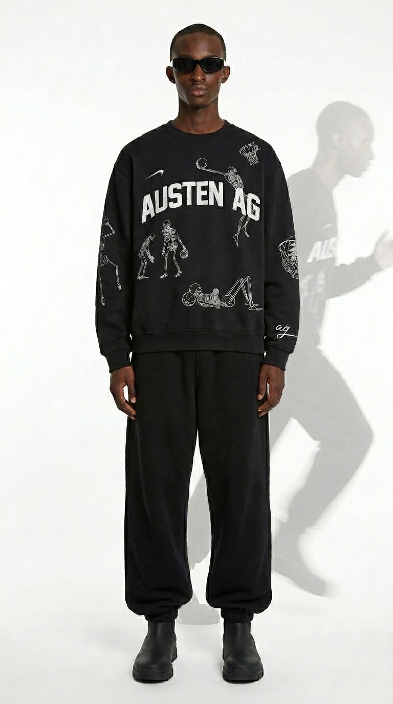Austen A.G. Macabre Crewneck - Black